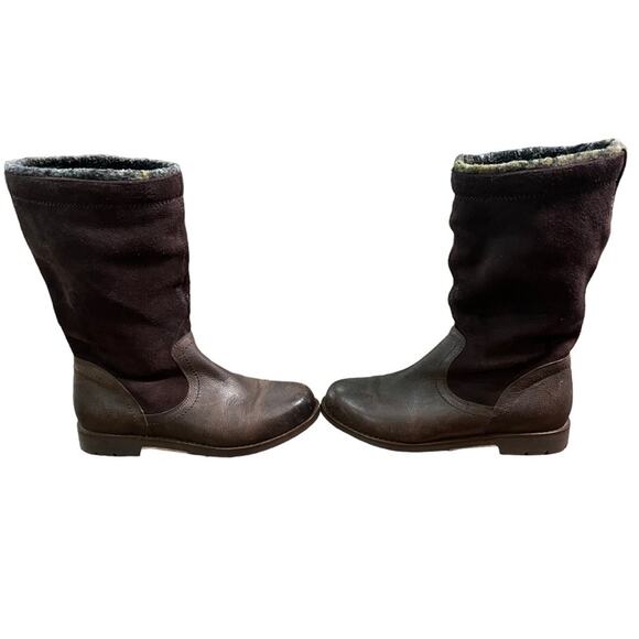 OluKai Womens 7.5 Tall Suede Insulated Brown Winter Boots - Picture 5 of 10